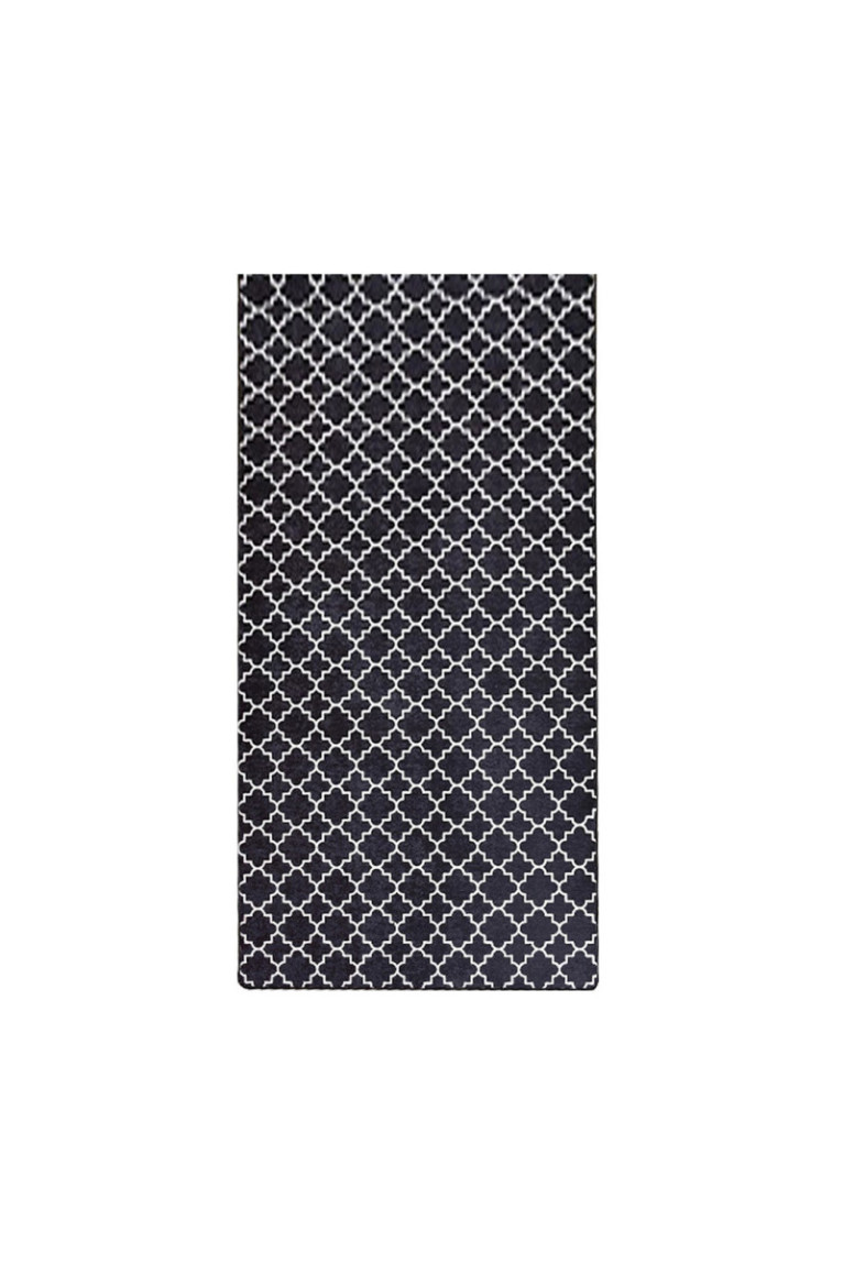 Tapis de couloir - 80x300cm -  Noir et blanc