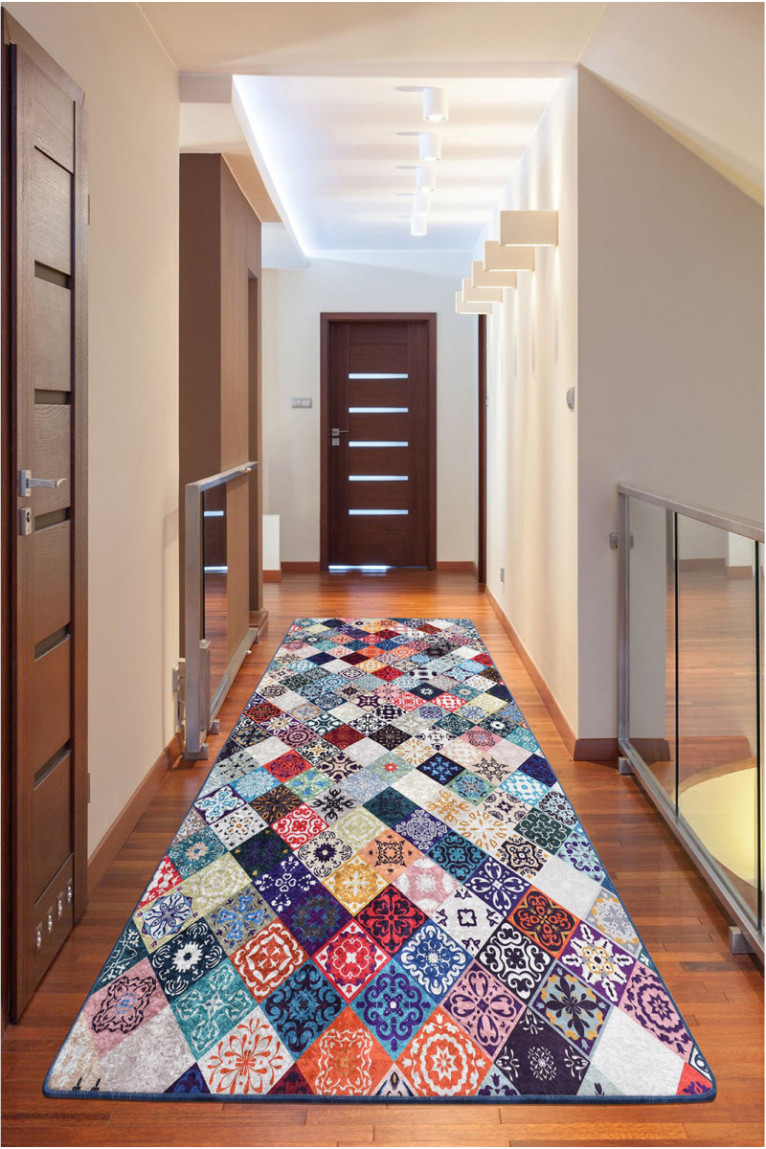 Tapis de couloir - 80x200cm -  Multicolore