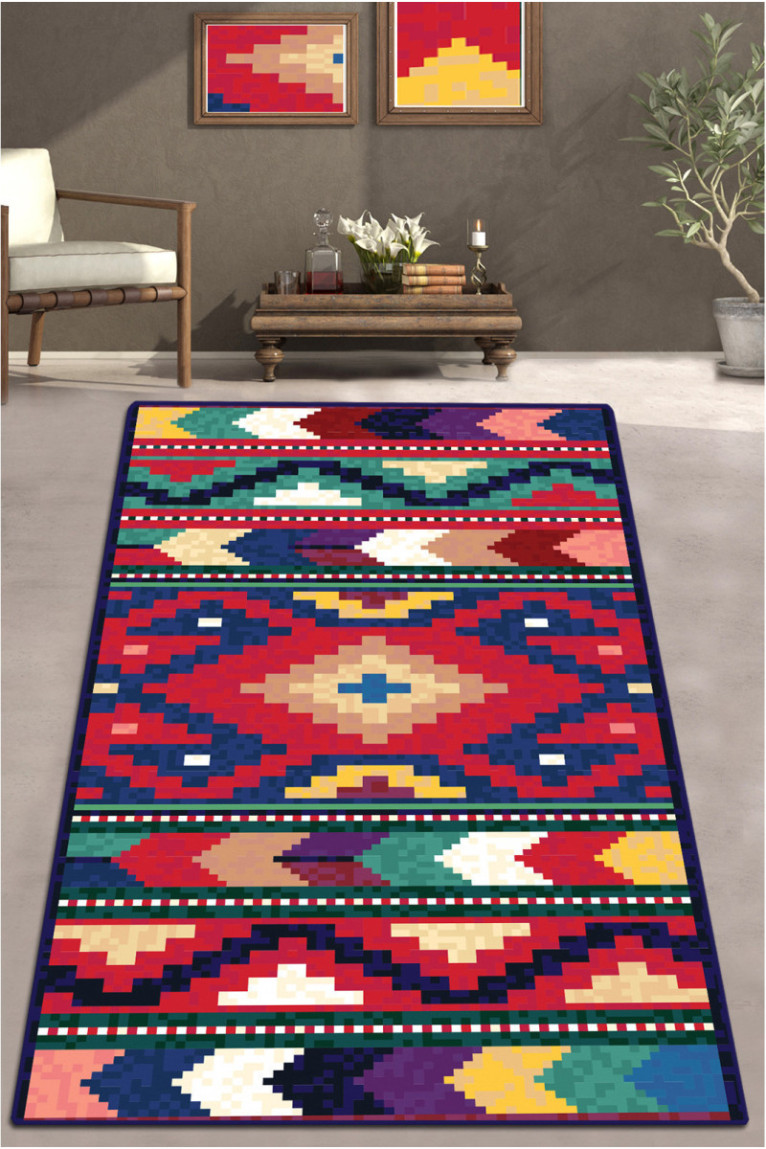 Tapis de couloir - 80x150cm -  Multicolore