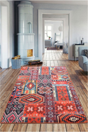 Tapis de couloir - 80x200cm -  Multicolore