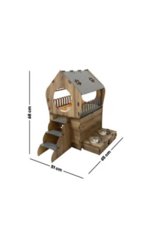 Maison pour chats - Chêne anthracite
