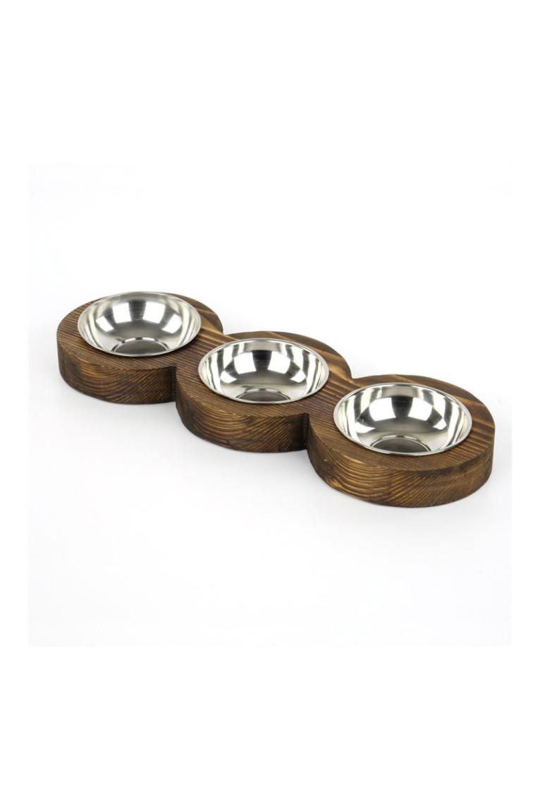 Gamelle pour animaux - Noyer