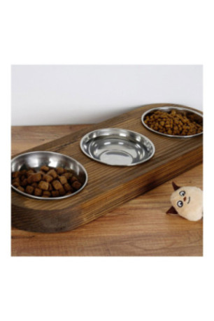 Gamelle pour animaux - Noyer