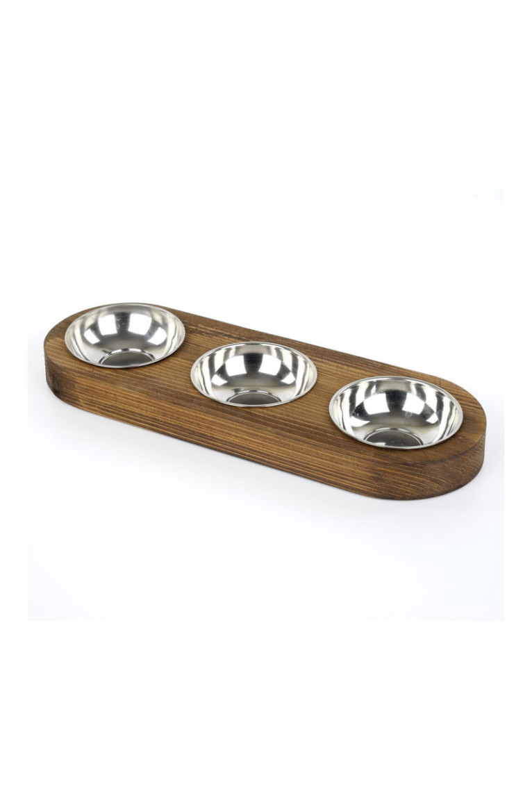 Gamelle pour animaux - Noyer