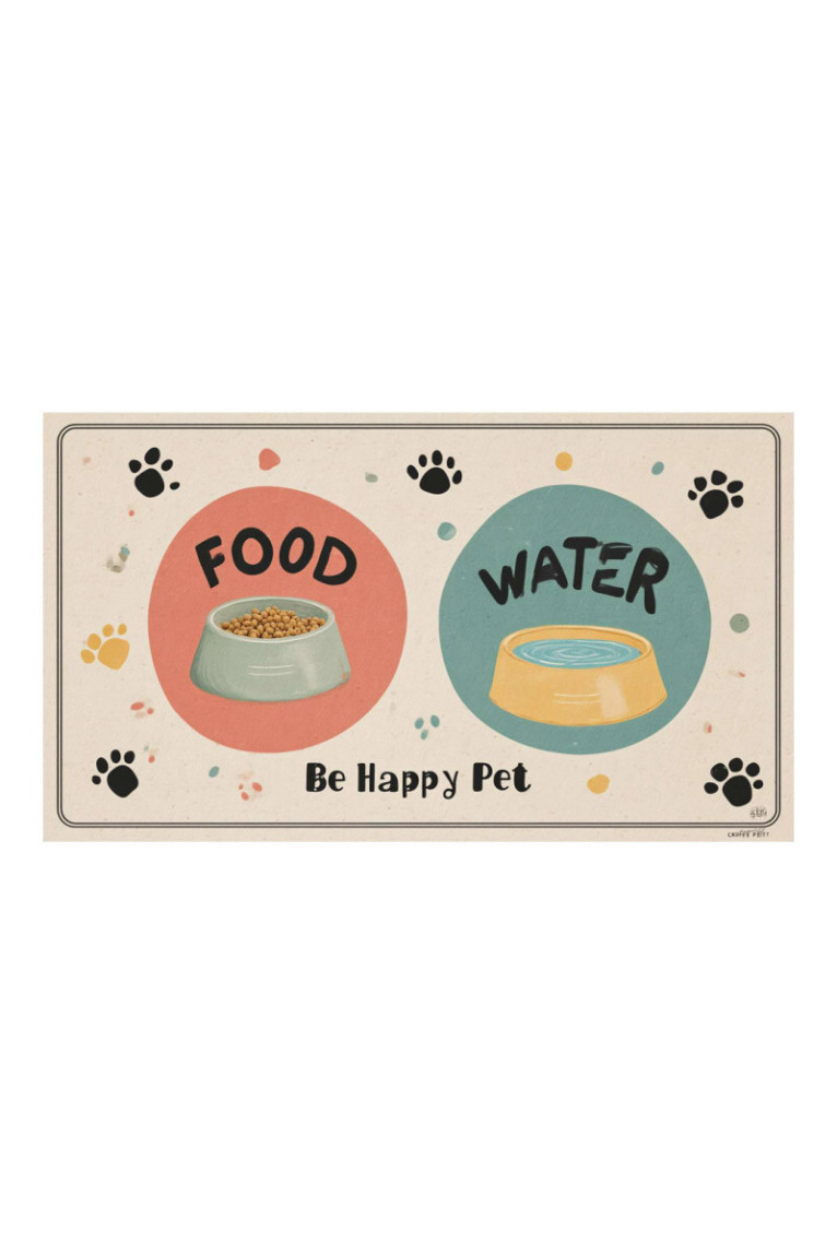 Tapis d'alimentation pour animaux - Multicolore