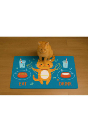 Tapis d'alimentation pour animaux - Multicolore
