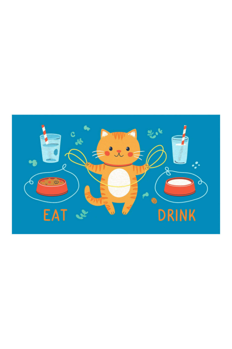 Tapis d'alimentation pour animaux - Multicolore