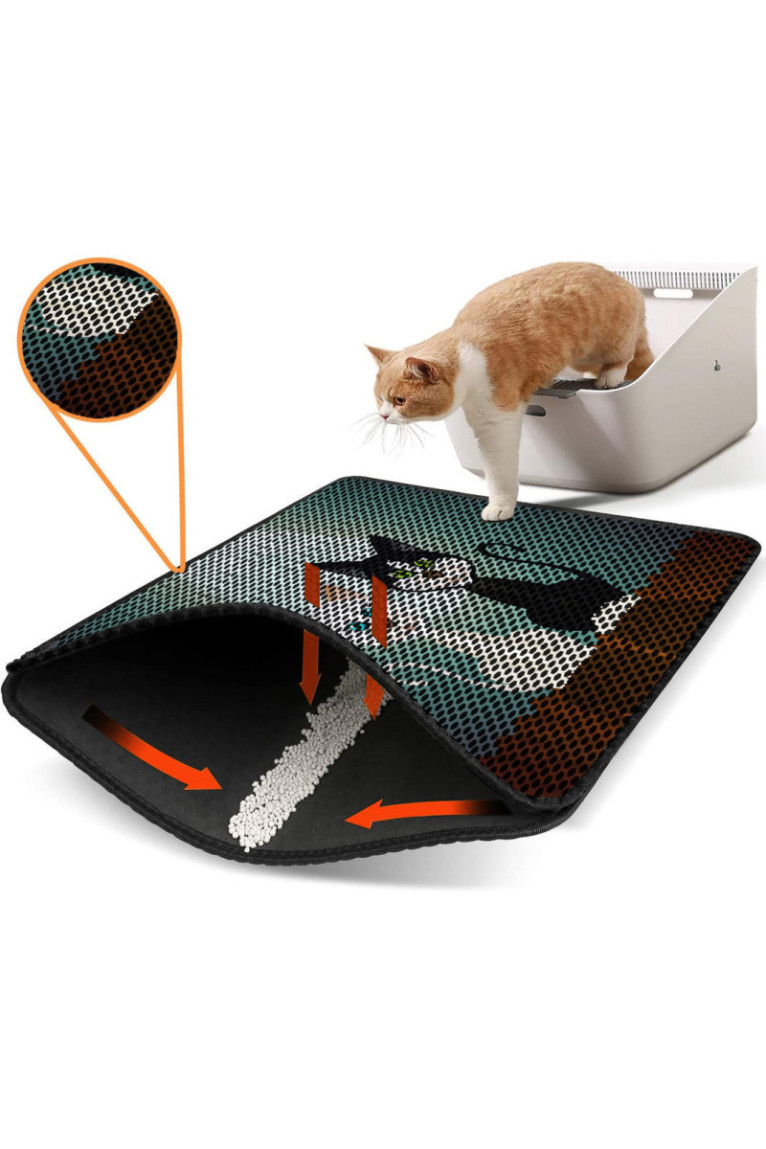 Tapis de litière pour chat - Multicolore