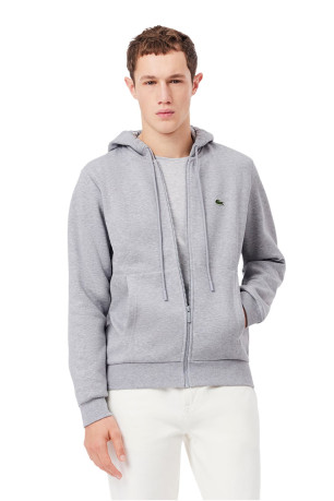 Sweat à capuche zippé manches longues Lacoste