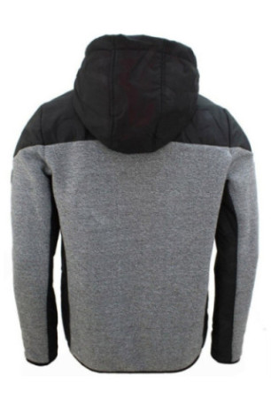 Polaire Bi Matiere - DEGRE CELSIUS - Cooper/Qi/B - Gris Chiné/Noir/Bleu