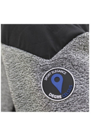 Polaire Bi Matiere - DEGRE CELSIUS - Cooper/Qi/B - Gris Chiné/Noir/Bleu