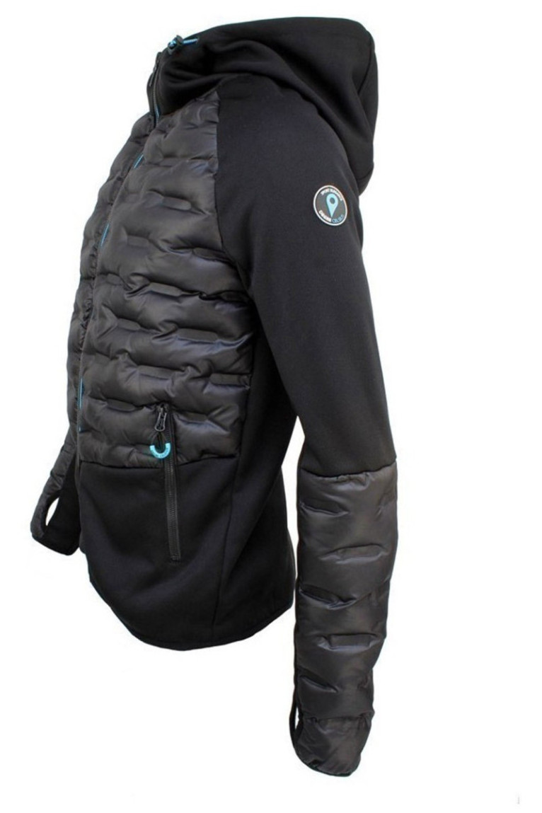 Polaire Bi Matiere - DEGRE CELSIUS - Clooney/Qi/B - Noir/Bleu Hawai