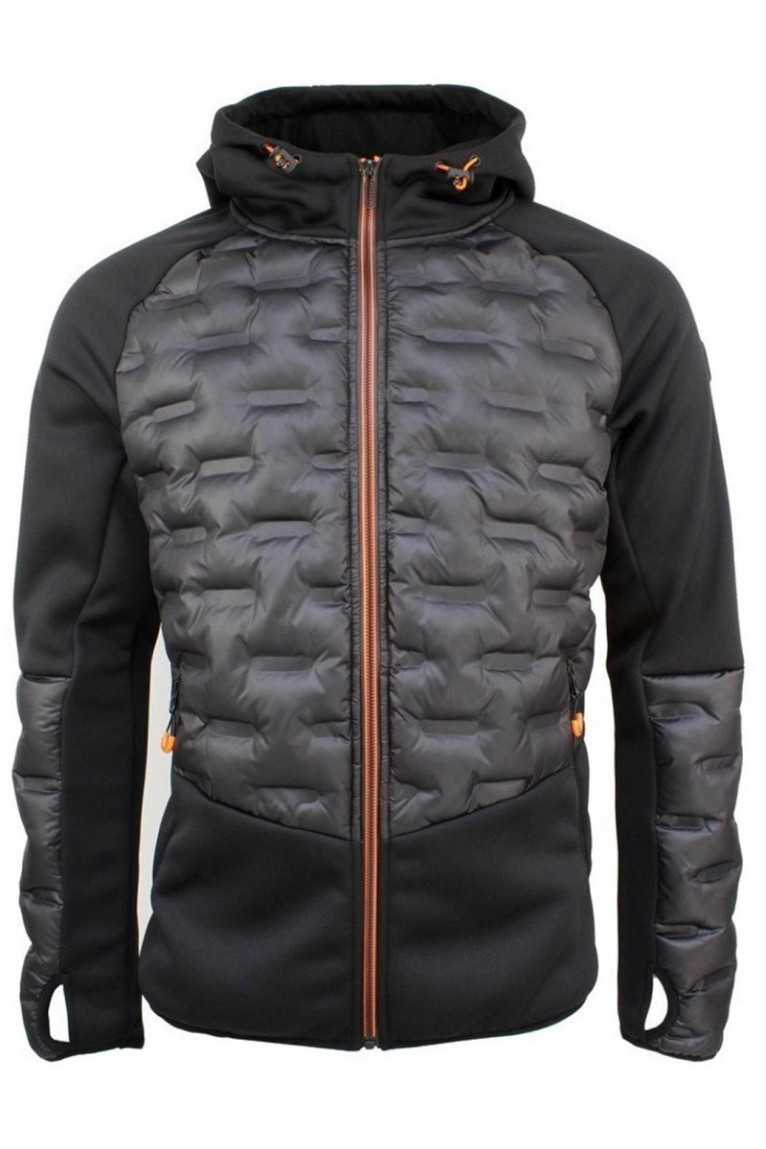 Polaire Bi Matiere - DEGRE CELSIUS - Clooney/Qi/O - Noir/Orange