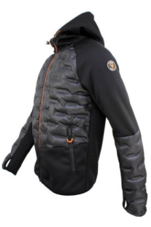 Polaire Bi Matiere - DEGRE CELSIUS - Clooney/Qi/O - Noir/Orange
