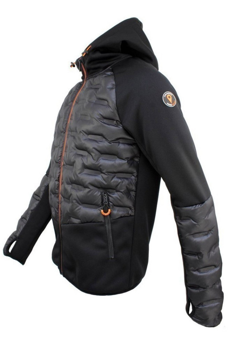 Polaire Bi Matiere - DEGRE CELSIUS - Clooney/Qi/O - Noir/Orange