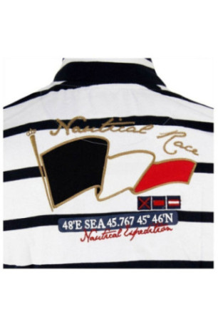 Polo Ml - VENT DU CAP - Craor/Df - Blanc/Marine