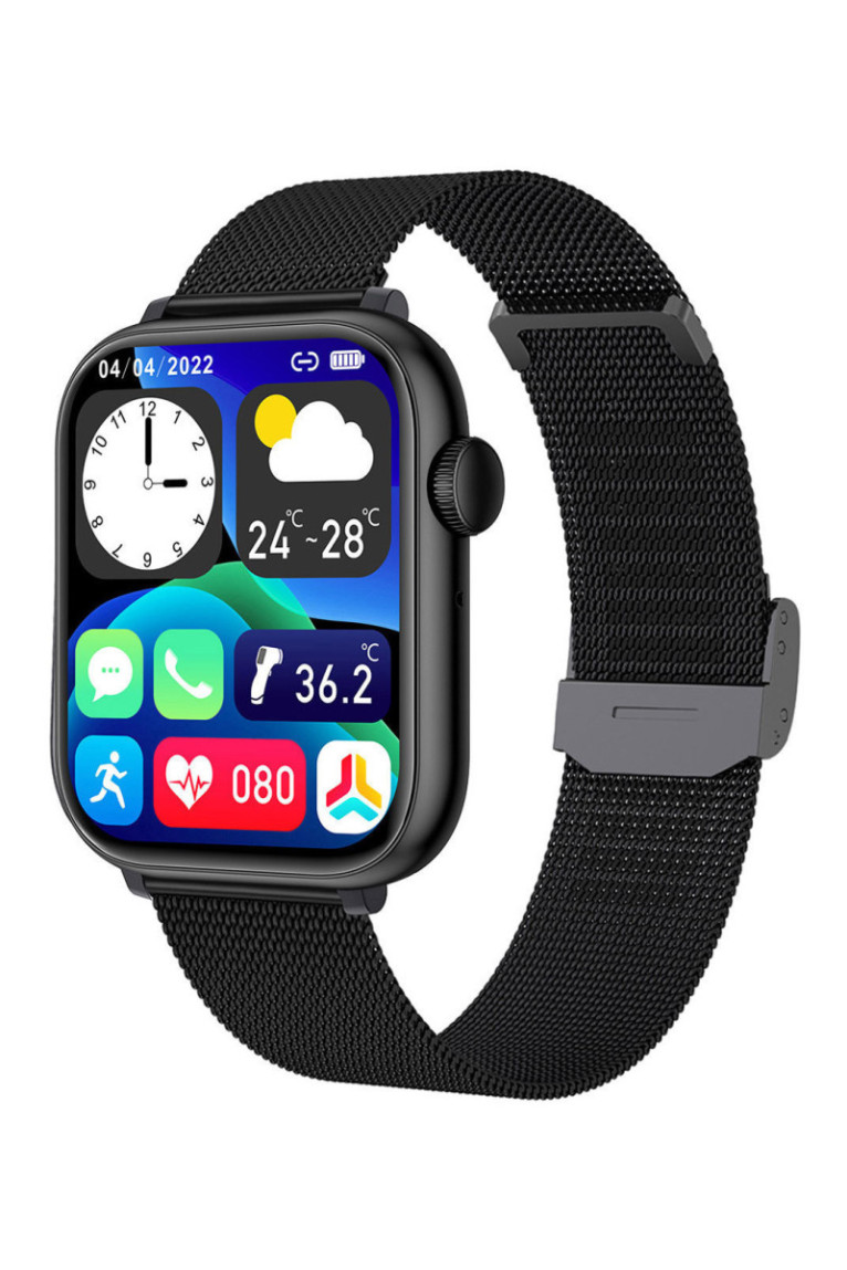 Montre connectée - Édition Gamma 2024 - avec bracelet milanais - Noir