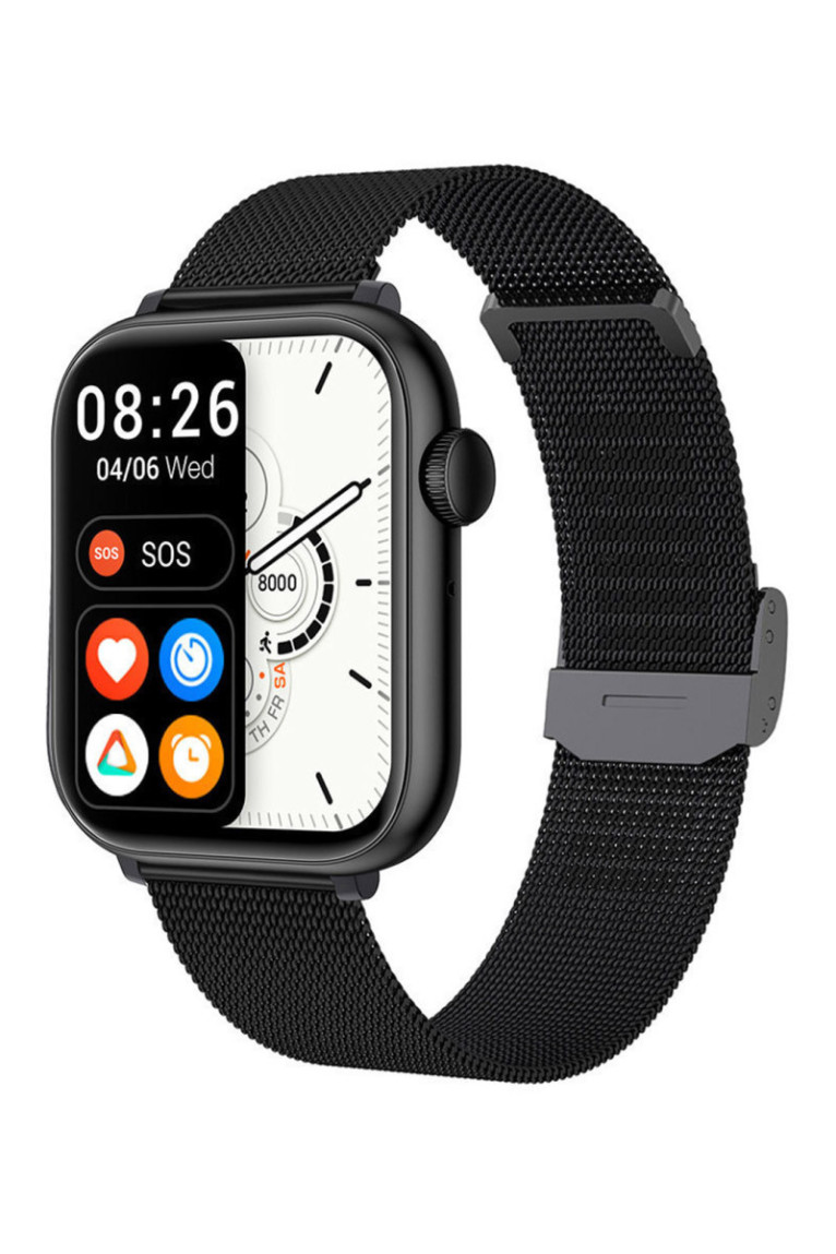 Montre connectée - Édition Gamma 2024 - avec bracelet milanais - Noir
