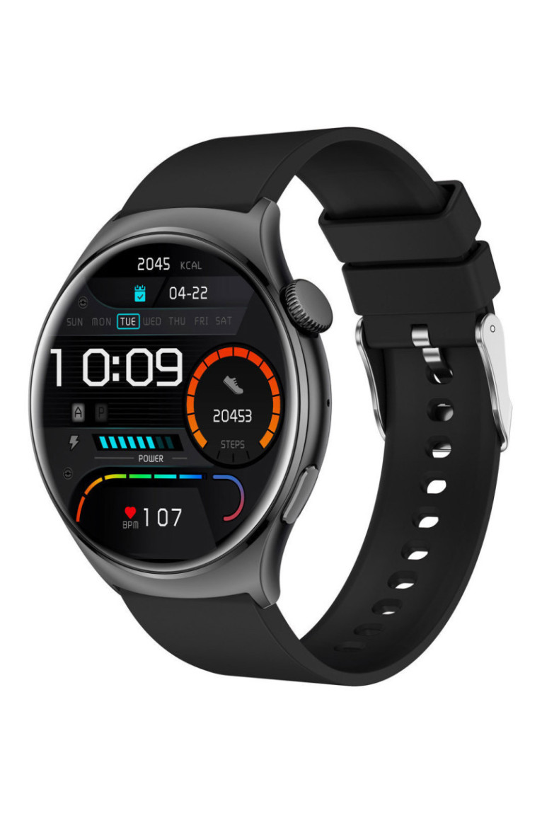 Montre connectée AMOLED - Édition Amnésia - (avec bracelet silicone) coleur Noir