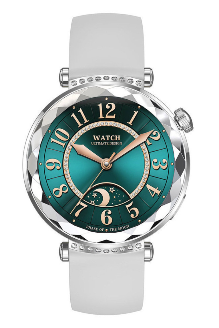 Montre connectée  AMOLED- Edition Zénith Argent - Blanc