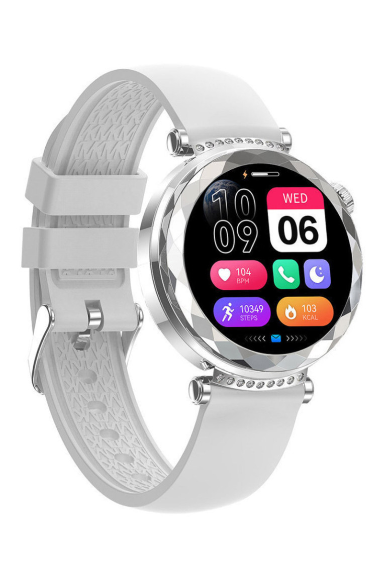 Montre connectée  AMOLED- Edition Zénith Argent - Blanc