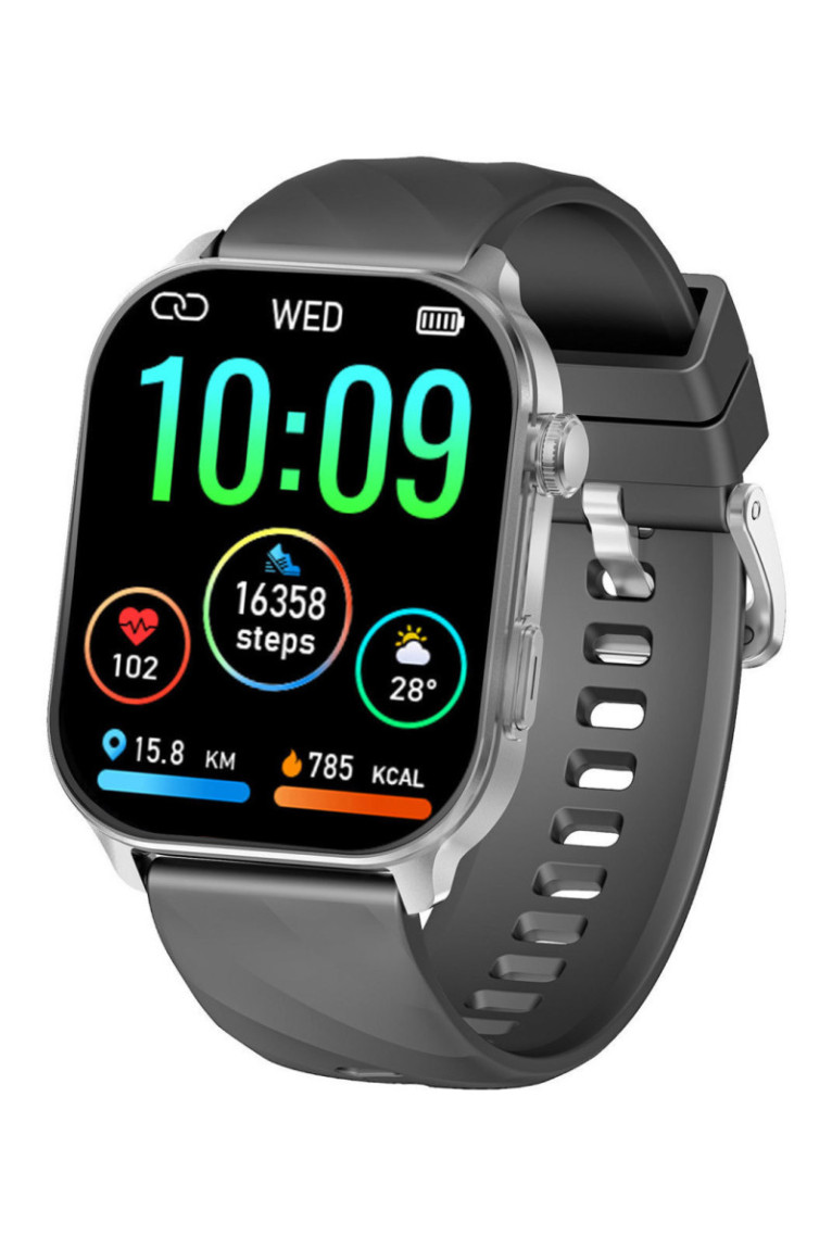 Montre connectée GPS - VIVA-PRO - Bracelet silicone - Noir