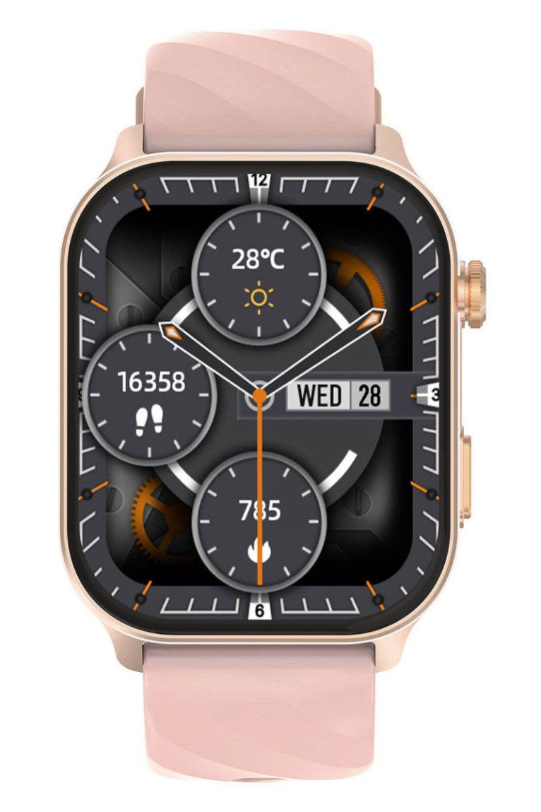 Montre connectée GPS - VIVA-PRO - Bracelet silicone - Rose