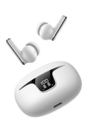 Ecouteurs sans fil (TWS) Bluetooth 5.3 affichage LED - Édition ECLIPSE - blanc