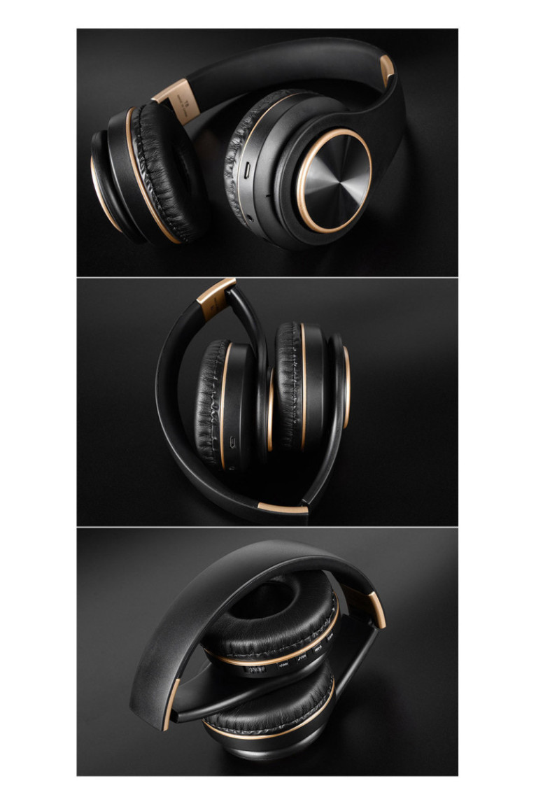 Casque stéréo Bluetooth V5.0 - Édition STUDIO - Noir