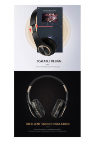 Casque stéréo Bluetooth V5.0 - Édition STUDIO - Blanc