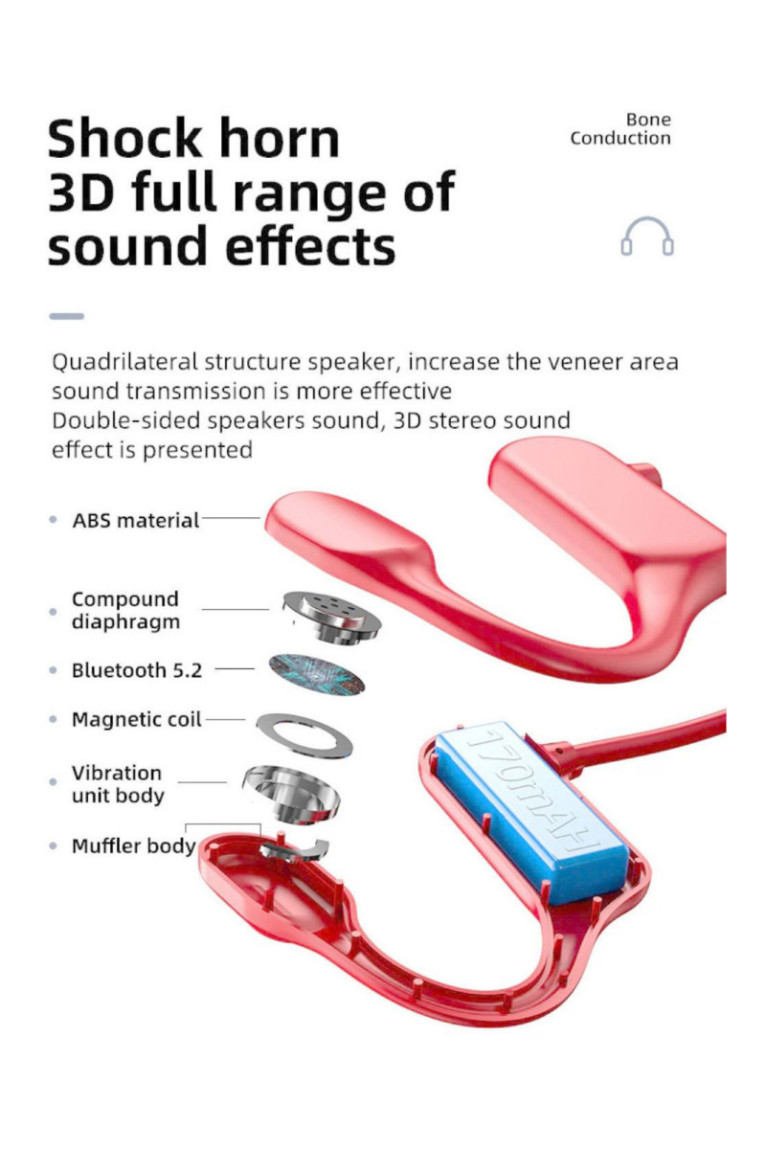 Casque audio Bluetooth 5.2 - Édition ALPINE - Rouge