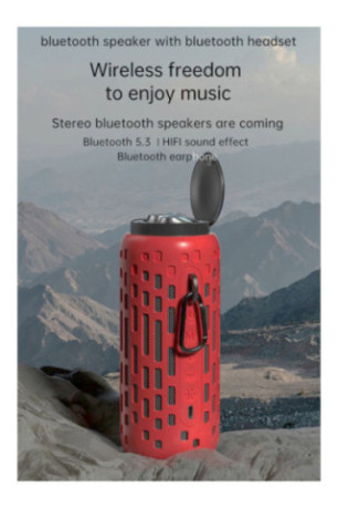 Enceinte Bluetooth 2en1 TWS 15W lumineuse - Édition MixParty - Rouge