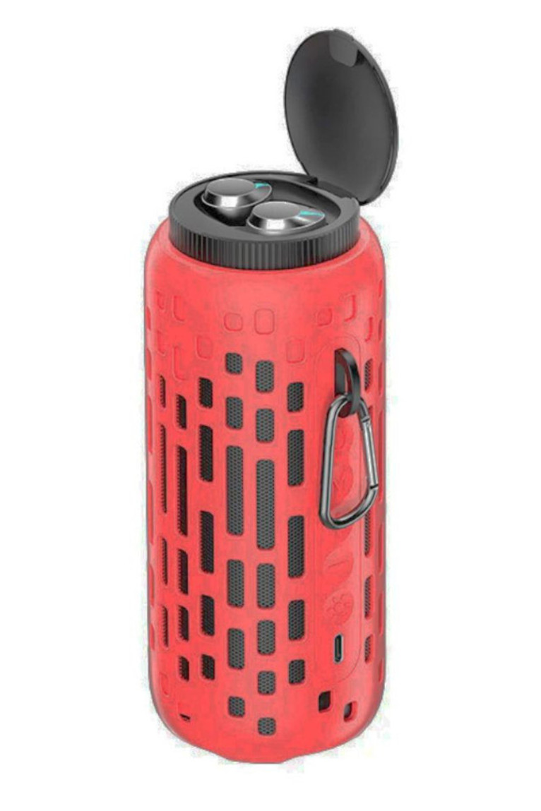 Enceinte Bluetooth 2en1 TWS 15W lumineuse - Édition MixParty - Rouge