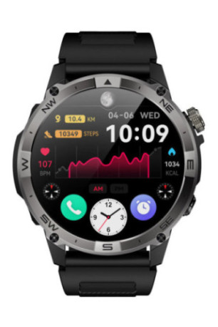 Montre connectée - AMOLED NASA GPS Édition Ultra Pro - Noir