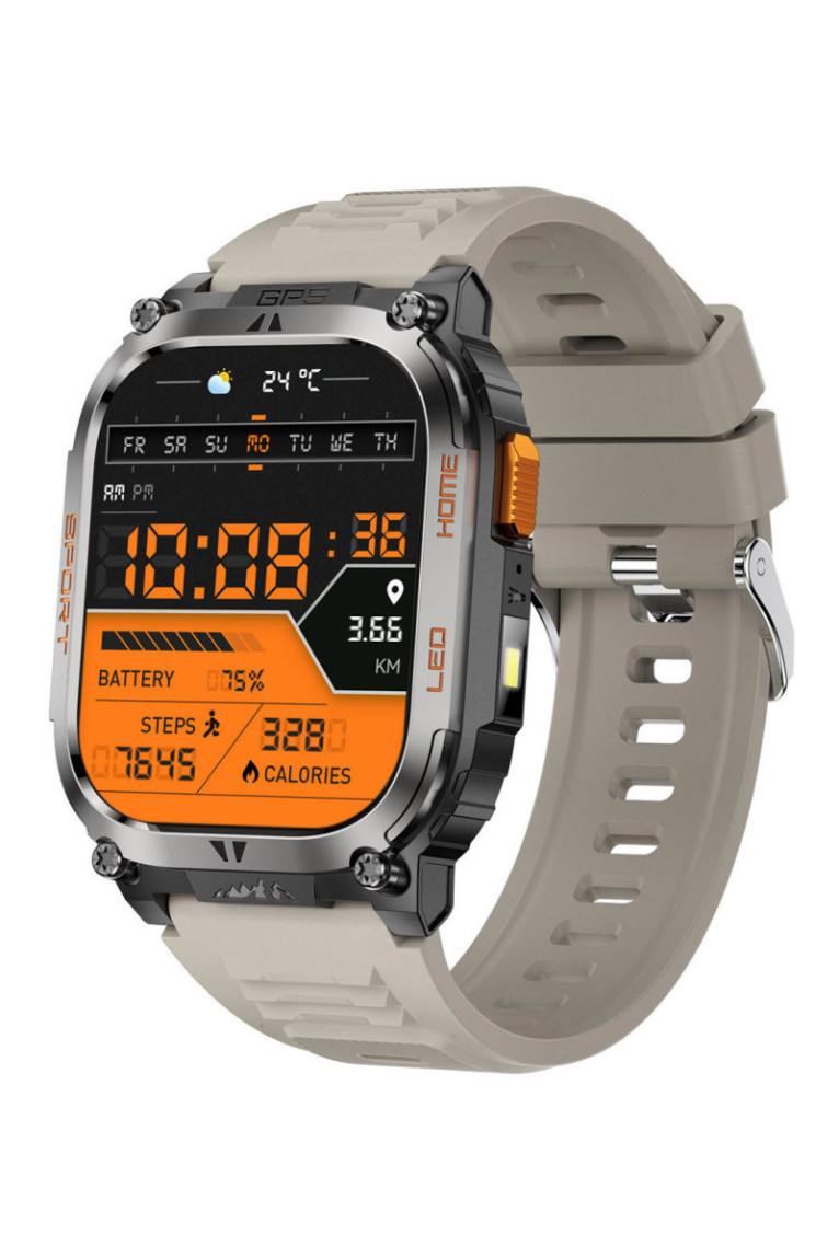 Montre connectée AMOLED NASA GPS - Édition Daytona - Gris