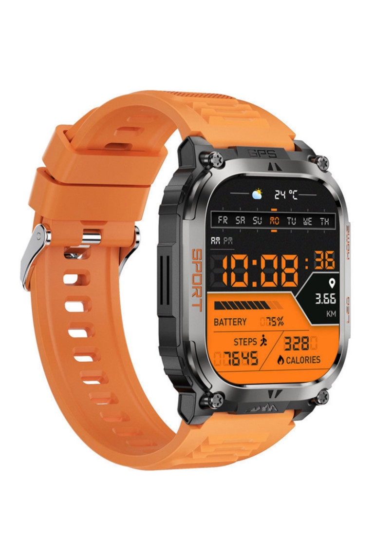 Montre connectée AMOLED NASA GPS - Édition Daytona - Orange