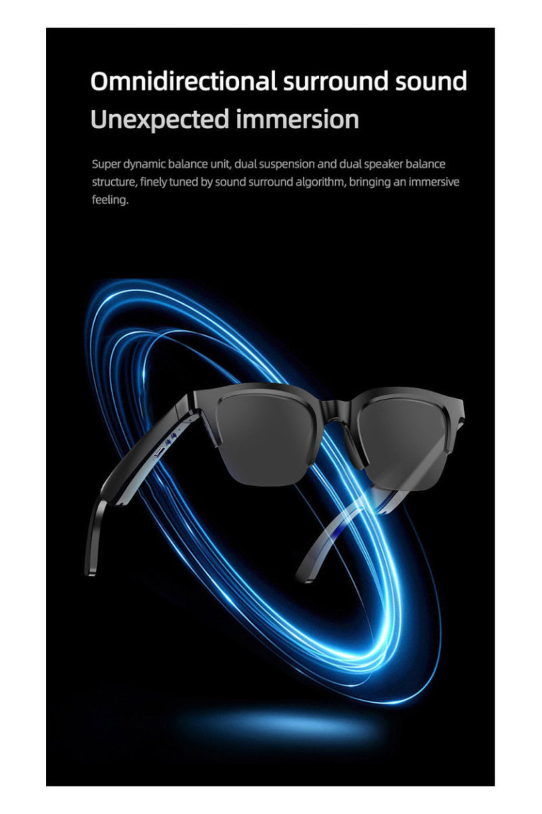 Lunettes intelligentes multifonctions NASA - Édition FUSION - Mat Noir
