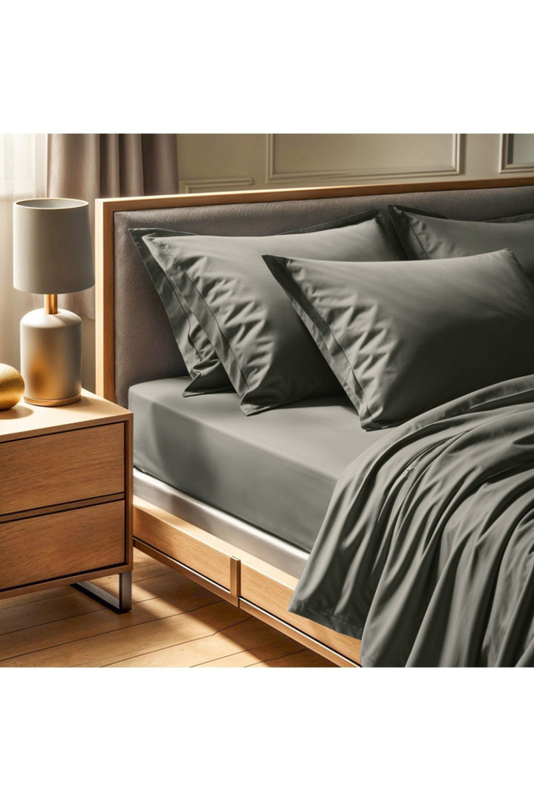 Drap-housse simple renforcé - 90x200+30cm - Gris foncé