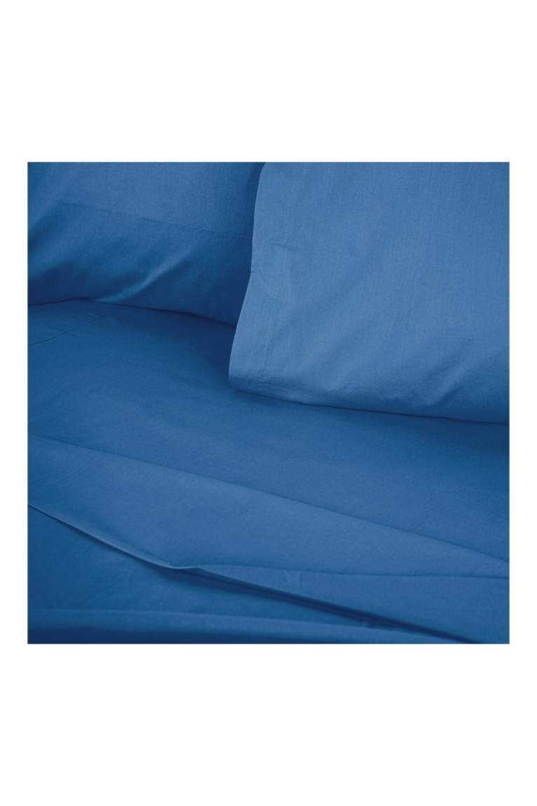 Drap-housse renforcé - 160x200+30cm - Bleu