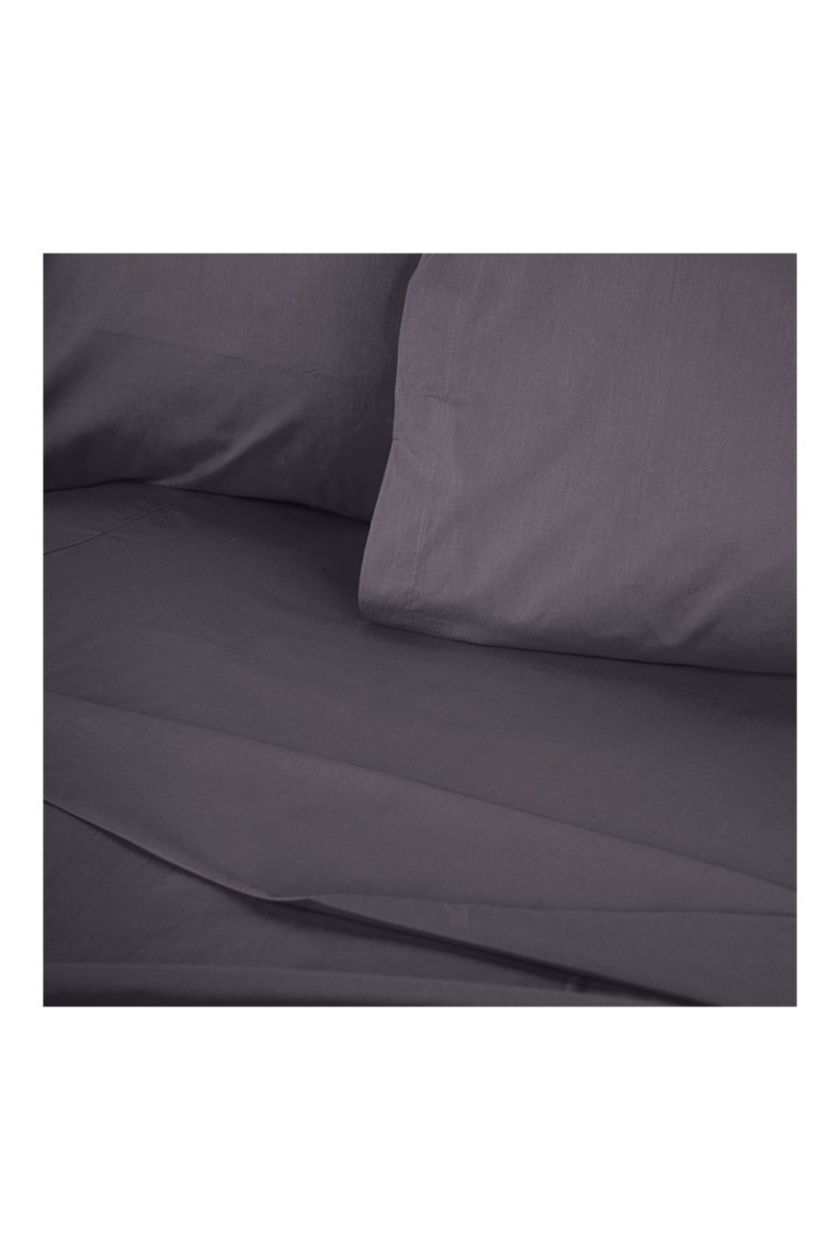 Drap-housse renforcé - 160x200+30cm - Gris foncé