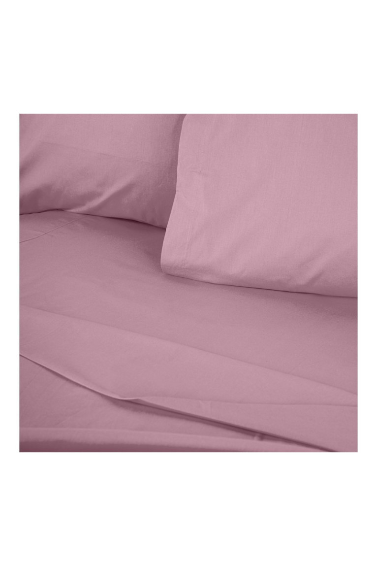 Drap-housse renforcé - 160x200+30cm - Rose poudré