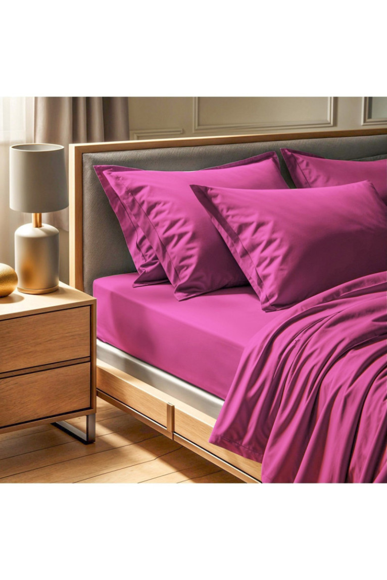 Drap-housse renforcé - 180x200+30cm - Rose poudré