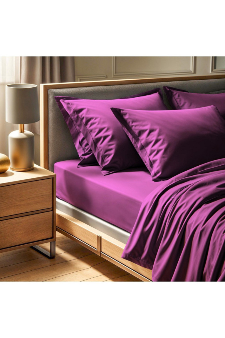 Drap-housse renforcé - 180x200+30cm - Violet
