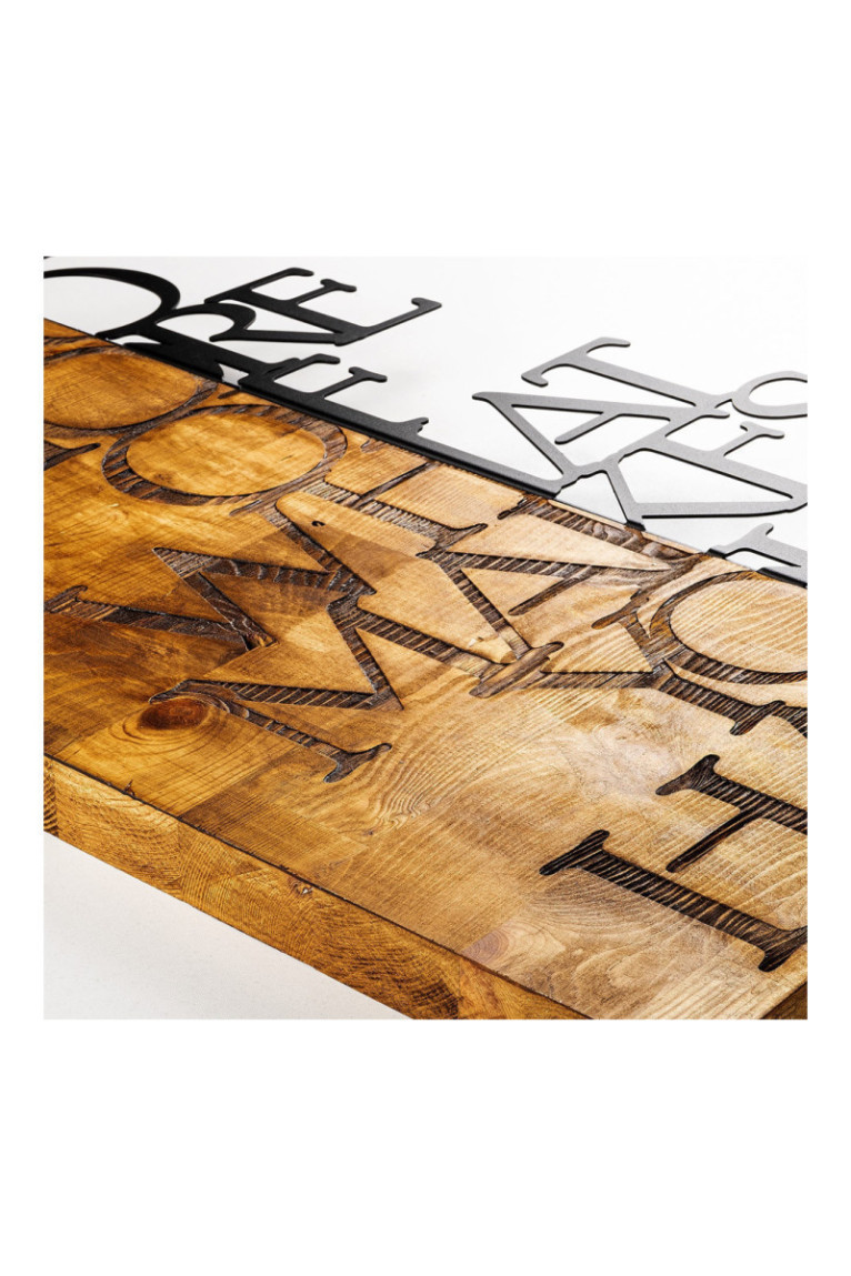 Accessoire mural décoratif en bois - Noyer Noir