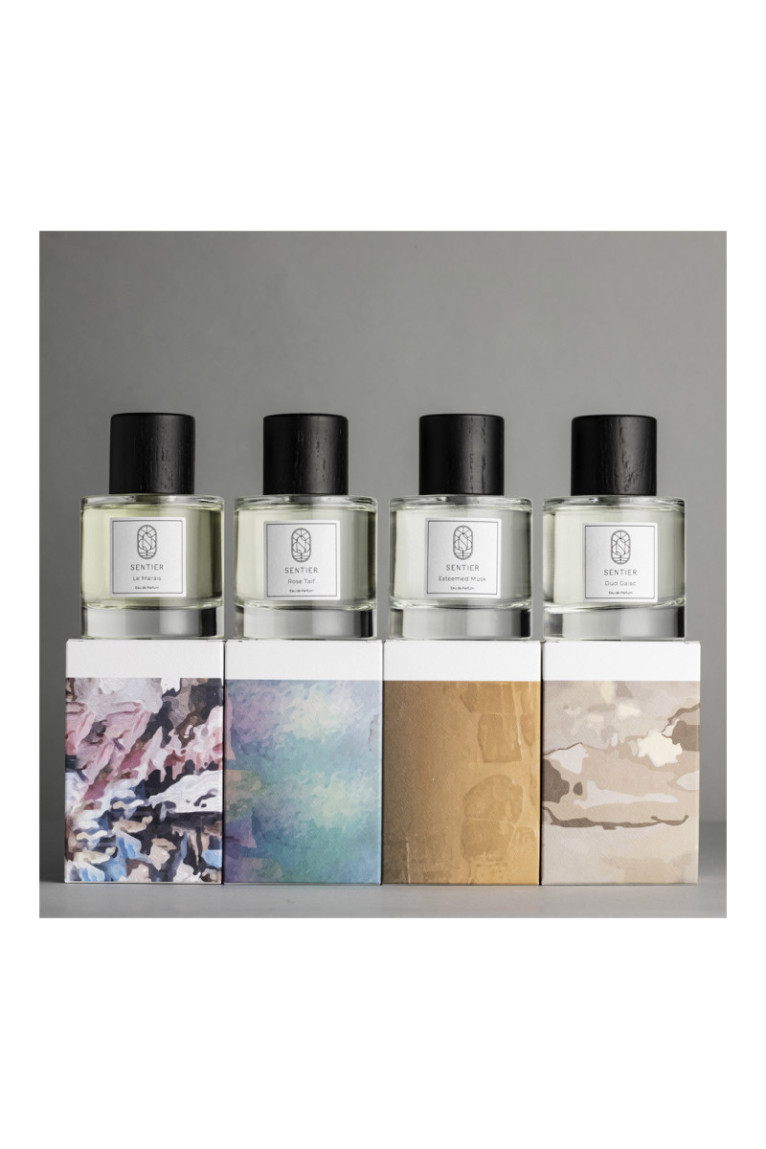 Lot de 4 parfums - Oud Gaiac + Le Marais + Rose Taif + Esteemed Musk - 4x100ml