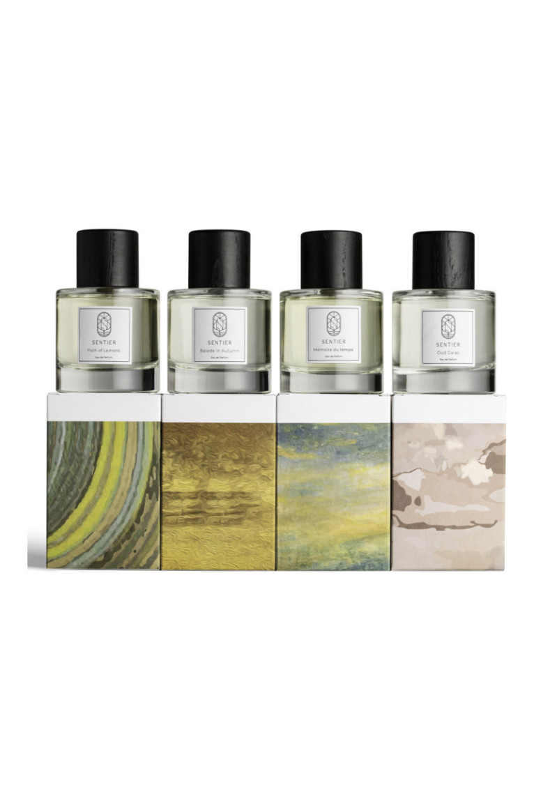 Lot de 4 parfums - Mémoire du temps + Balade in Autumn + Path of Lemons + Oud Gaiac - 4x100ml