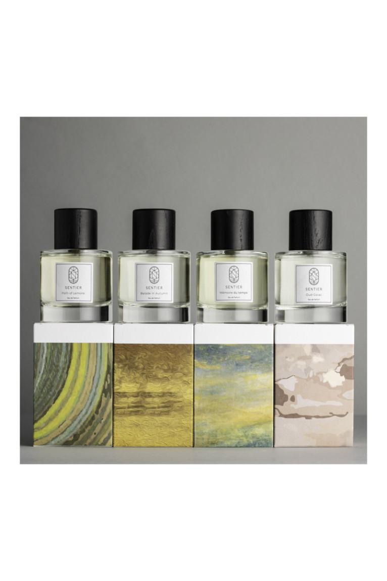 Lot de 4 parfums - Mémoire du temps + Balade in Autumn + Path of Lemons + Oud Gaiac - 4x100ml