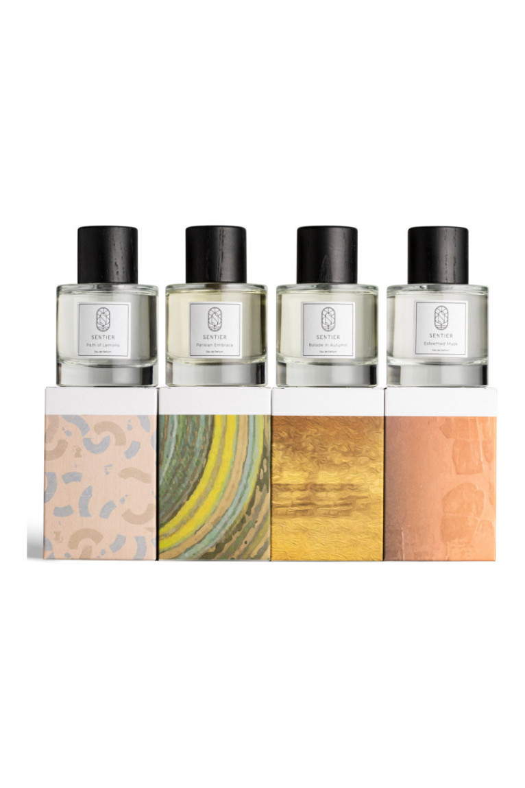 Lot de 4 parfums - Parisian Embrace + Path of Lemons + Balade in Autumn + Esteemed Musk - 4x100ml