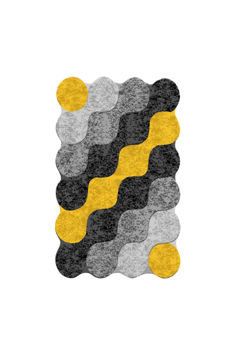 Tapis de bain - Jaune / Anthracite / Gris