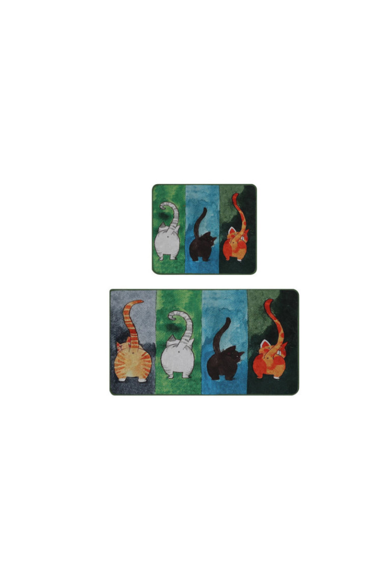 Ensemble de tapis de bain (2 pièces) - Multicolore